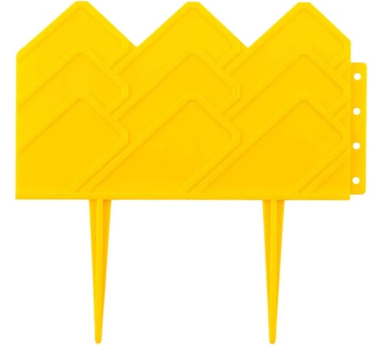 Изображение товара Садовый бордюр ПОЛИМЕРСАД Для клумб, жёлтый, 13 шт. ПС-Б03-желт