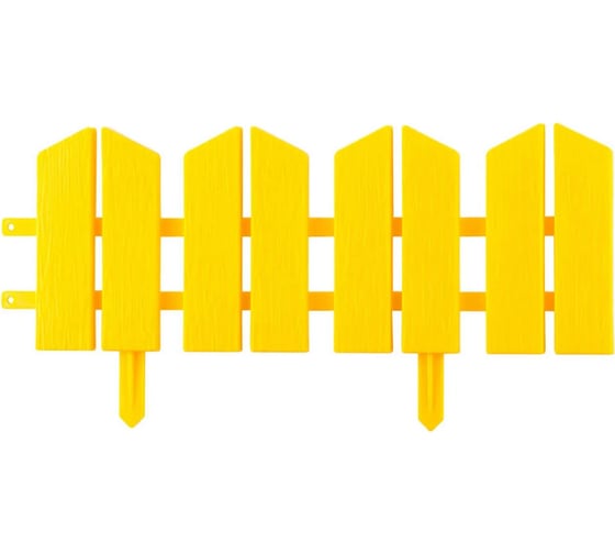 Изображение товара Садовый бордюр ПОЛИМЕРСАД Летний сад, жёлтый, 7 шт. ПС-Б06-желт