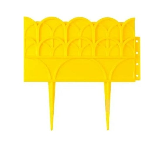 Изображение товара Садовый бордюр ПОЛИМЕРСАД Для цветников, жёлтый, 13 шт. ПС-Б02-желт