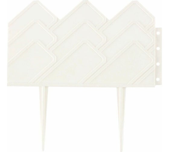 Изображение товара Садовый бордюр ПОЛИМЕРСАД Для клумб, белый, 13 шт. ПС-Б03-бел