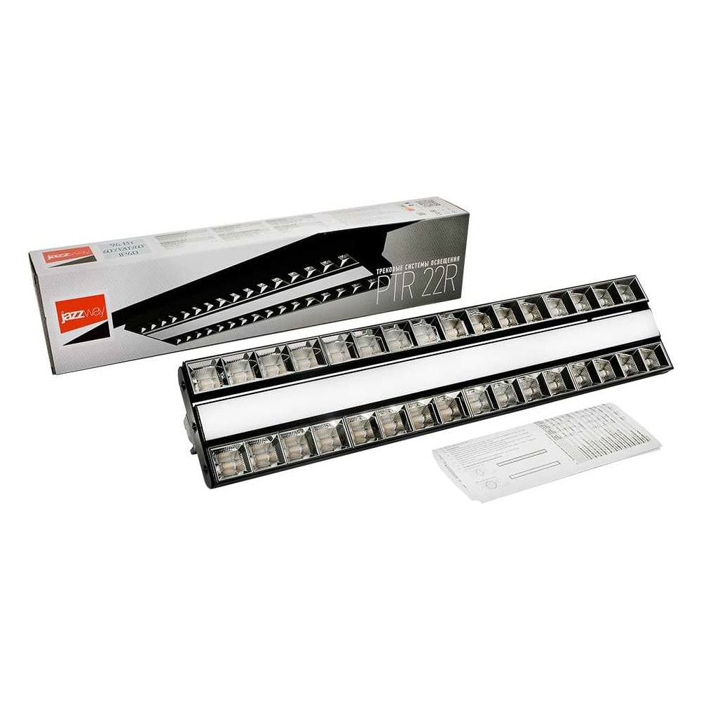 Изображение товара Светильник Jazzway светодиодный трековый PTR 2296R 1F2S 96Вт 4000К IP40 60град./120град./60град. 540мм BL черный 5039438