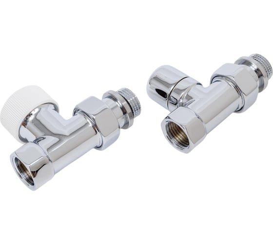 Изображение товара Термостатический набор для радиатора ROYAL THERMO Design прямой, хром, 1/2" НС-1460840