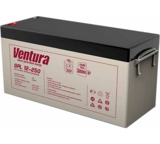 Изображение товара Аккумуляторная батарея 12 В, 268 Ач Ventura GPL 12-250