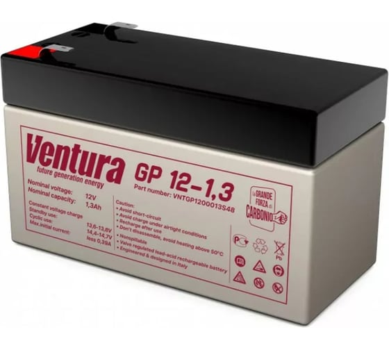 Изображение товара Аккумуляторная батарея 12 В, 1.3 Ач Ventura GP 12-1,3