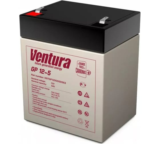 Изображение товара Аккумуляторная батарея 12 В, 5 Ач Ventura GP 12-5