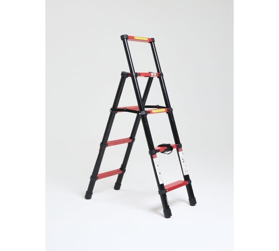Изображение товара Телескопическая лестница-стремянка WORKY BLACK 4+5 ступеней, 1.1м+1.4м ARD257794