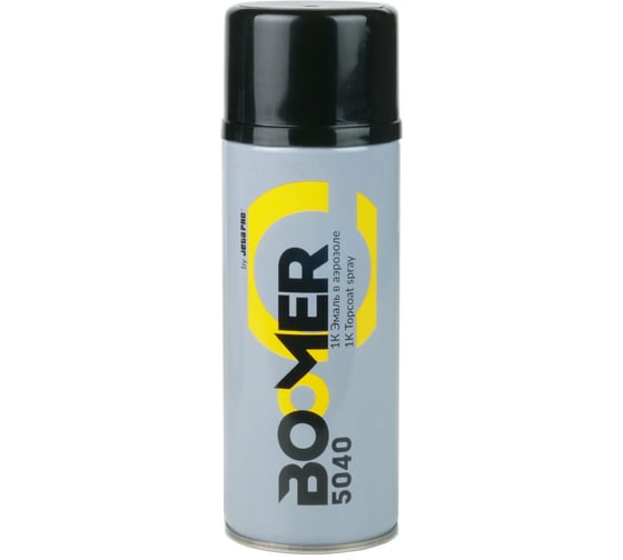 Изображение товара Аэрозольная краска BOOMER 1К цвет черный глянцевый, 0.4 л 5040 black gloss