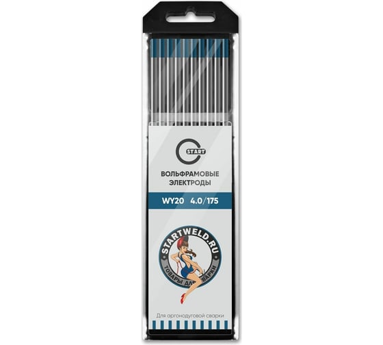 Изображение товара Вольфрамовые электроды WY 20 4х175 мм, синие, 10 шт Start WY2040175U