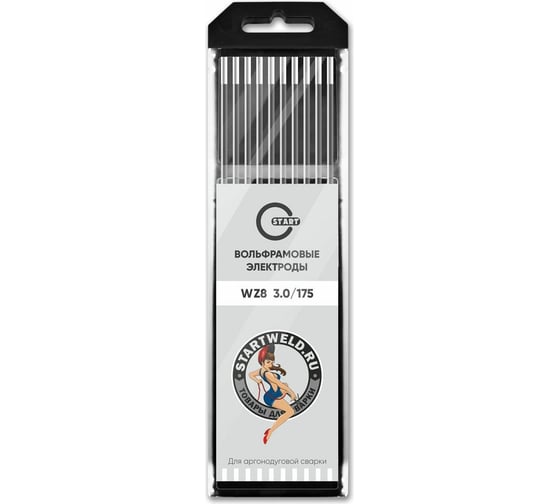 Изображение товара Вольфрамовые электроды WZ 8 3х175 мм, белые, 10 шт Start WZ2030175U