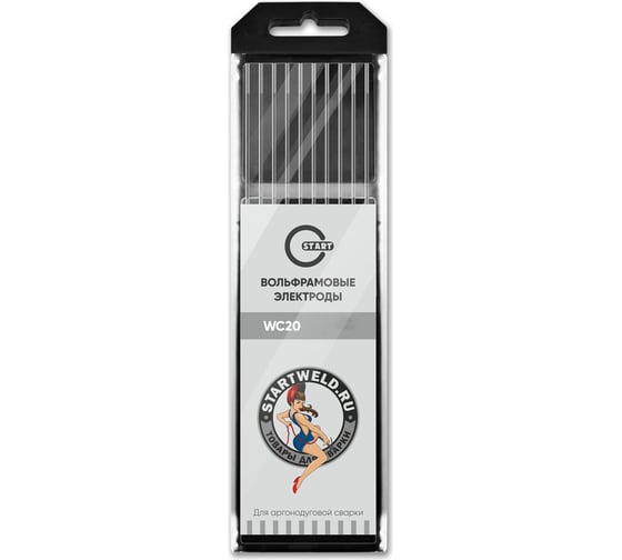 Изображение товара Вольфрамовые электроды WС 20 1х175 мм, серые, 10 шт Start WC2010175U