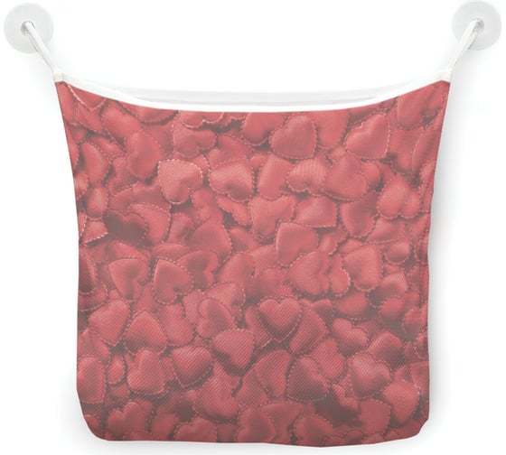 Изображение товара Сетка для игрушек в ванну JOYARTY "Ажурные сердечки" настенный органайзер на присосках, 39x33 см tgb_422617