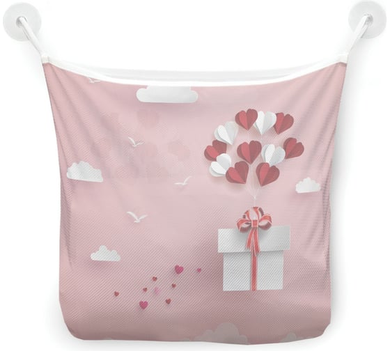 Изображение товара Сетка для игрушек в ванну JOYARTY "Воздушный подарок" настенный органайзер на присосках, 39x33 см tgb_422718