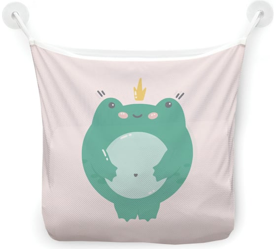 Изображение товара Сетка для игрушек в ванну JOYARTY "Довольный лягушонок" настенный органайзер на присосках, 39x33 см tgb_422700