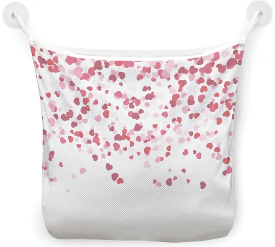 Изображение товара Сетка для игрушек в ванну JOYARTY "Дождь из сердец" настенный органайзер на присосках, 39x33 см tgb_422646