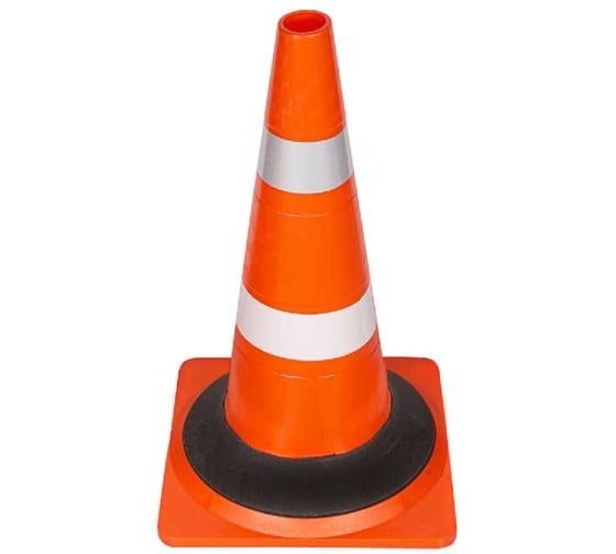 Изображение товара Конус дорожный ТЕХНОЛОГИЯ КС-2.6.0 520 мм мягкий комб. (КВАДРАТНОЕ ОСН)(1 светоотр.,1 белая утяжелитель Ц 00-00009558