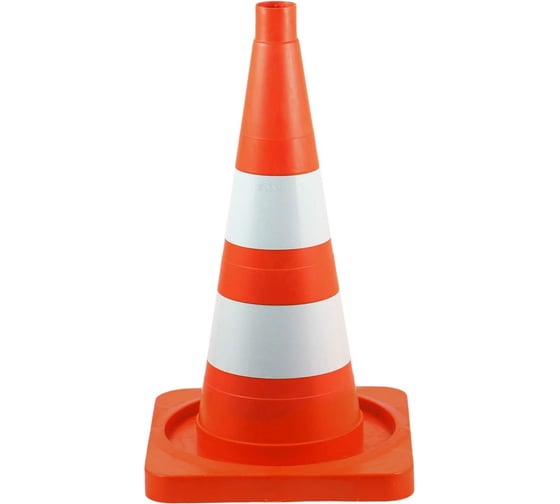 Изображение товара Дорожный конус Технология КС-2.8 520 мм, мягкий, 2 светоотражающие полосы, кв. основание 00-00001327