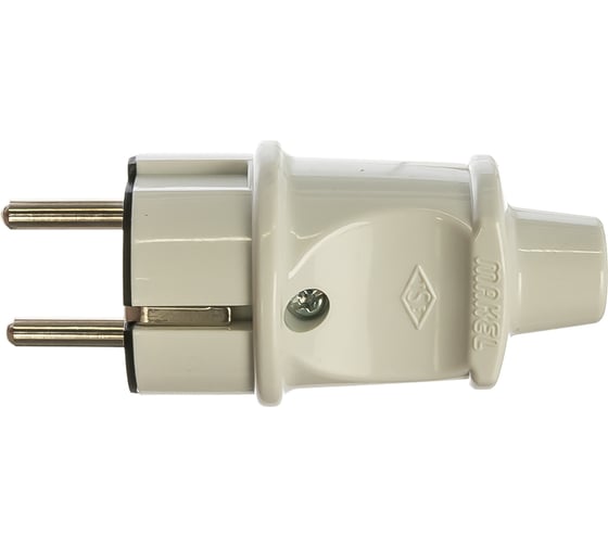 Изображение товара Вилка с/з, прямая, белая Makel 10002