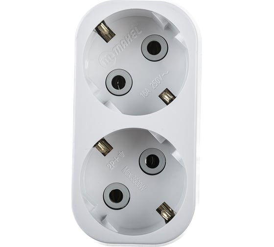 Изображение товара Двойной разветвитель, с заземлением Makel 10031