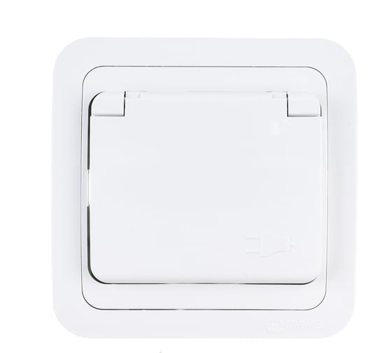 Изображение товара Розетка с крышкой, белая Makel Mimoza 12009