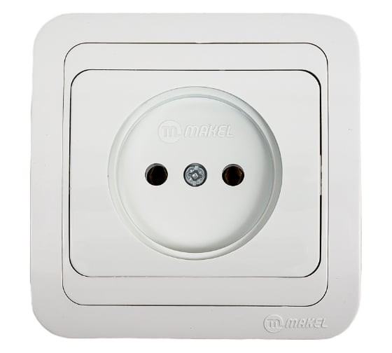 Изображение товара Розетка без заземления, белая Makel Mimoza 12022