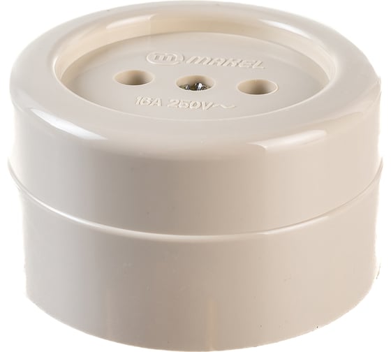 Изображение товара Розетка круглая накладная без заземления Makel 16012