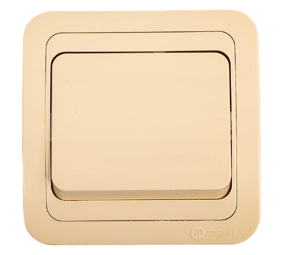 Изображение товара Одноклавишный выключатель, кремовый Makel Mimoza 25001