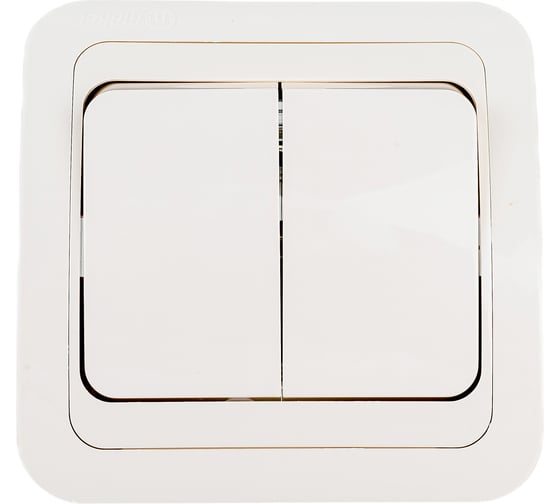 Изображение товара Двухклавишный выключатель, кремовый Makel Mimoza 25003