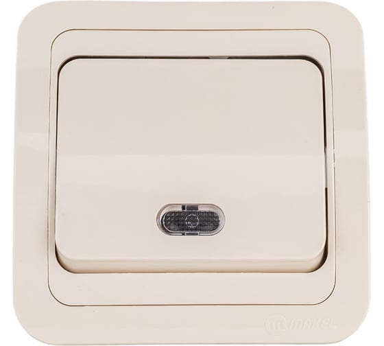 Изображение товара Одноклавишный выключатель с подсветкой, кремовый Makel Mimoza 25021