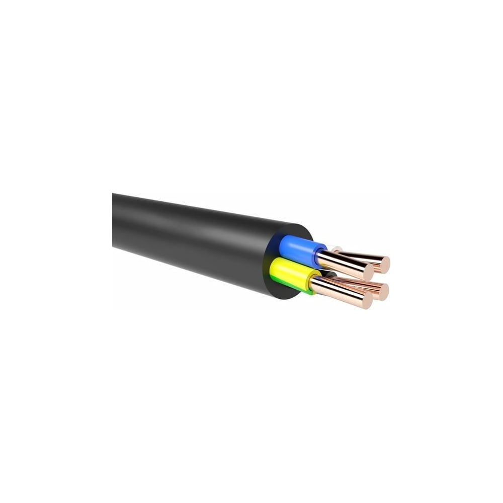 Силовой кабель АлКЗ, цвет черный 4x2,5-40 ВВГнг(А)-LS - фото 1