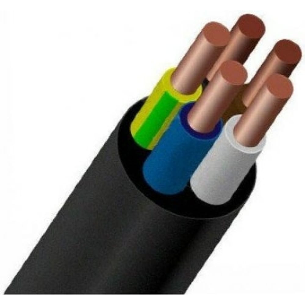 Силовой кабель АлКЗ, цвет черный 5x1,5-10 ВВГнг(А)-LS - фото 1
