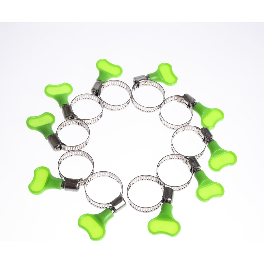 Изображение товара Червячный хомут с пластиковым ключом HG 16-25 мм 10 шт надежное крепление