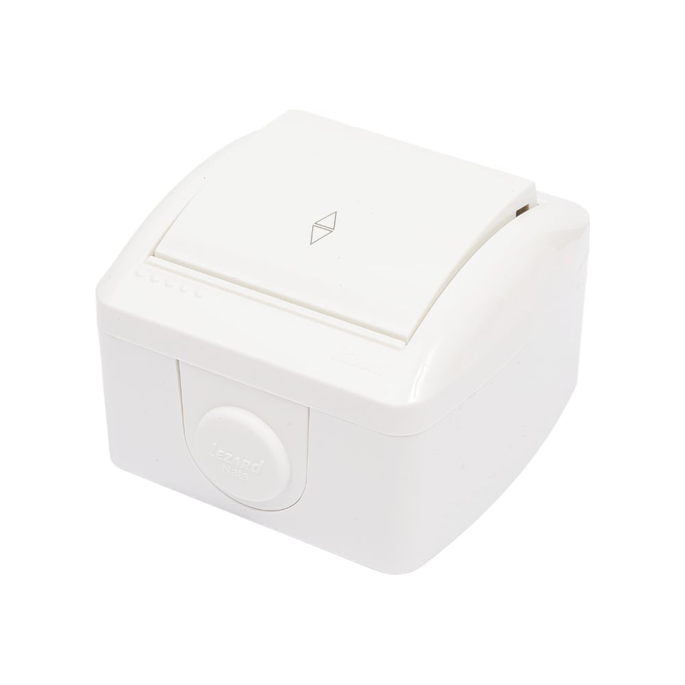 Изображение товара Проходной выключатель белый Ната Lezard 710-0200-105 для открытого монтажа IP20