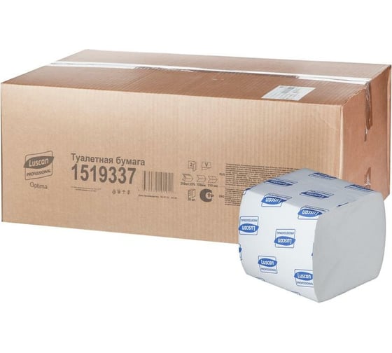 Изображение товара Туалетная бумага Luscan для диспенсера, 2 слоя, белый, 250 листов, 30 пач/уп 1519337