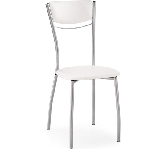 Изображение товара Стул Woodville Goki на металлокаркасе, с мягкой спинкой, белый полимер/светлый мусс 453992
