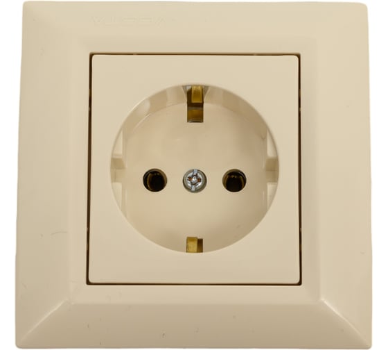 Изображение товара Розетка Metronex Electric Roma Кремовый одинарная с заземлением FRZ00010105MLK