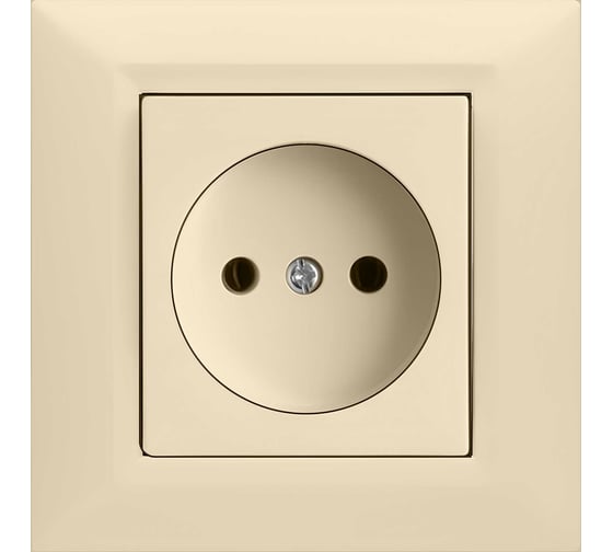 Изображение товара Розетка Metronex Electric Roma Кремовый одинарная без заземления FRZ00010106MLK