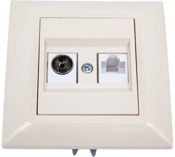 Изображение товара Розетка Metronex Electric Roma Кремовый для LAN + TV FRZ00010133MLK