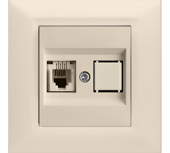 Изображение товара Розетка Metronex Electric Roma Кремовый для LAN FRZ00010123MLK