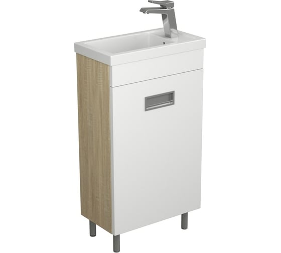 Изображение товара Тумба UNCORIA Алегра 45 под умывальник Фостер 45 см, белая/дуб сонома 54509