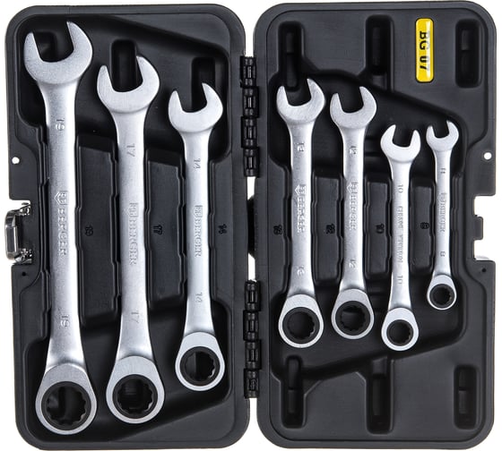 Изображение товара Набор комбинированных трещоточных ключей 7шт BERGER BG BG-7SCRW