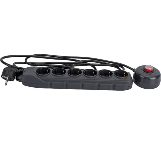 Изображение товара Сетевой удлинитель с ножным выключателем, с заземлением и с защитой от детей 2м Electraline 62650