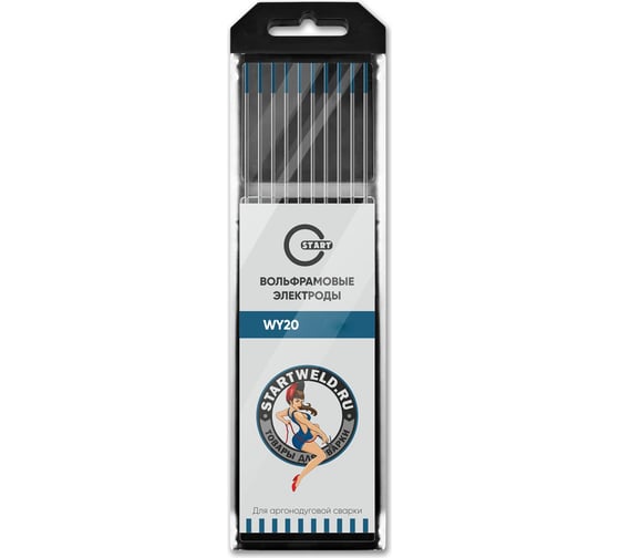 Изображение товара Вольфрамовые электроды WY 20 1х175 мм, синие, 10 шт Start WY2010175U