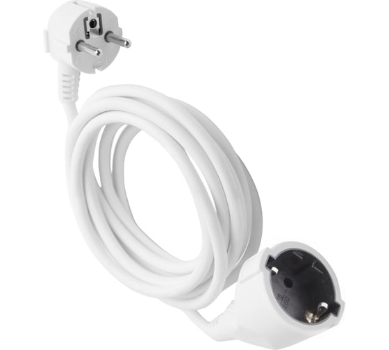 Изображение товара Удлинитель-шнур с 1-й розеткой с заземлением, с защитой от детей 5м Electraline 01637