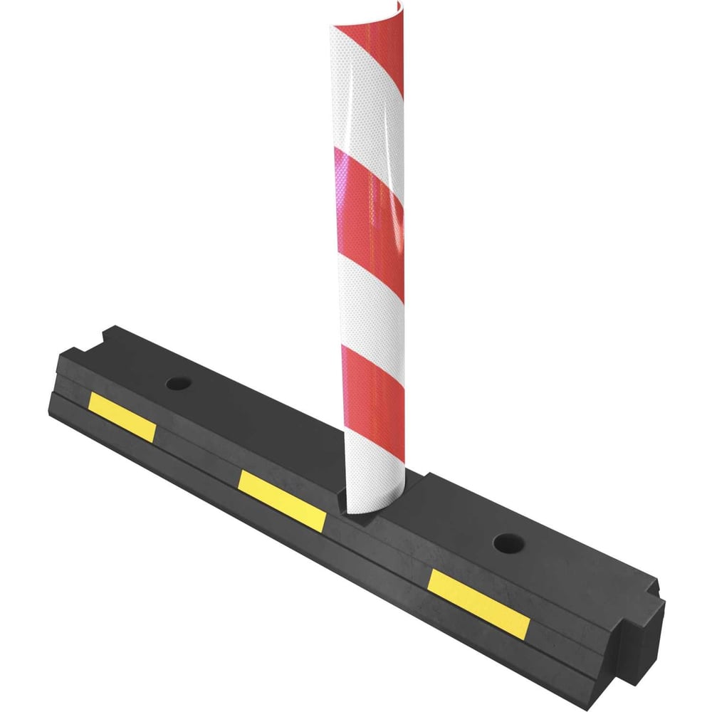 Изображение товара Резиновый делиниатор Технология КР-1.0-1 с крепл. под парус ОСН. ЧАСТЬ (ГП) в комплекте с сигнальным столбиком Парус 00-00002027