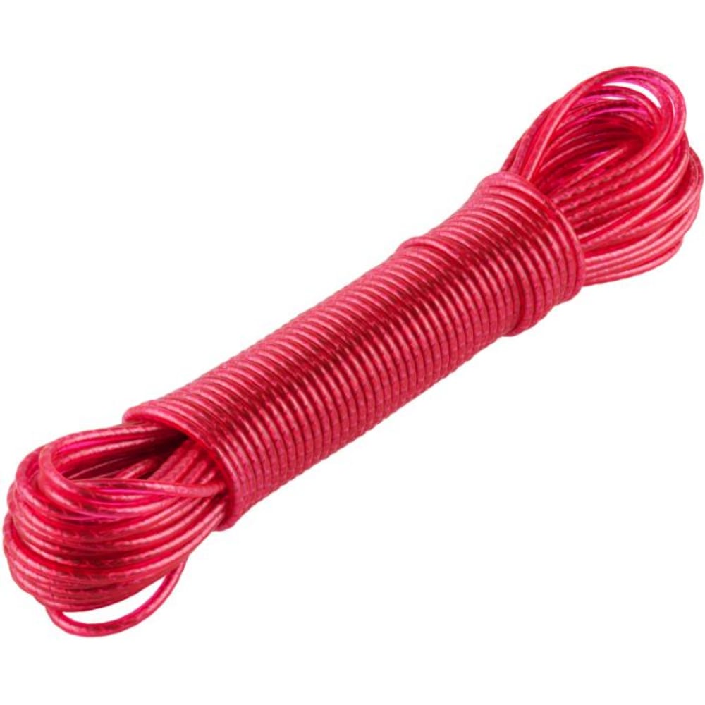 Бельевой шнур ЗУБР шнур вощеный из полиэстра d 0 5мм l 50м ярко красный