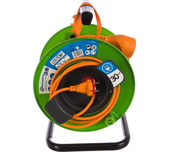 Изображение товара Удлинитель на катушке для газонокосилок и переносного инструмента 30м Electraline 49053