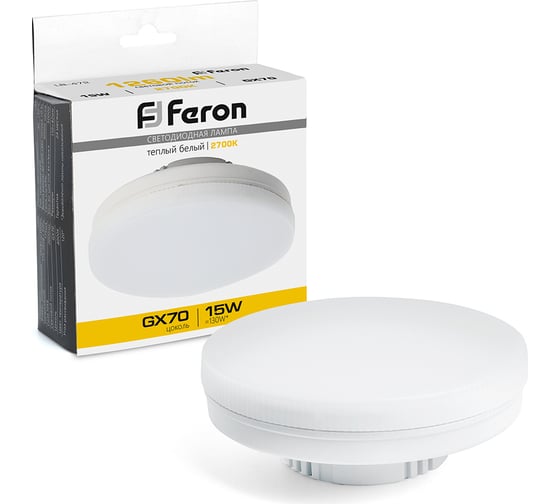 Изображение товара Светодиодная лампа FERON LB-472 GX70 15W 2700K 48303