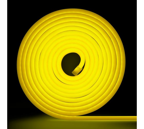 Изображение товара Неоновая светодиодная лента MAKSILED 5м, 8x16мм, 24В, 9Вт/м, 120 LED/m, IP33 (ПВХ), лимонно-желтый, ML-NF-24V-0816-Lemon Yellow