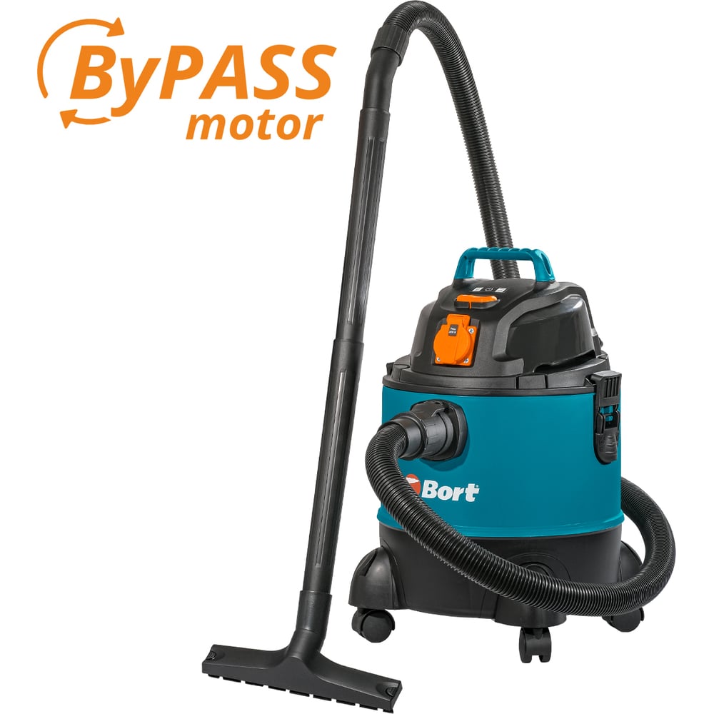 Изображение товара Строительный пылесос BORT BSS-1220-Pro 1250 Вт влажная сухая уборка фильтр HEPA