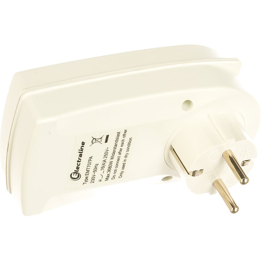 Изображение товара Недельный таймер Electraline 59501 с 20 программами и резервным питанием